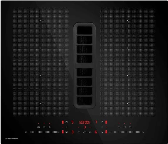 Индукционная варочная панель с вытяжкой MAUNFELD MIHC604SF2BK RU