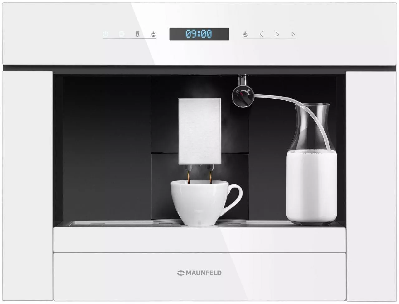 Кофемашина встраиваемая MAUNFELD AMCM1503W RU, белая