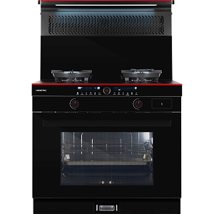 Плита HIBERG S-FEG 92 с вытяжкой i-VM 9120 RU, черный